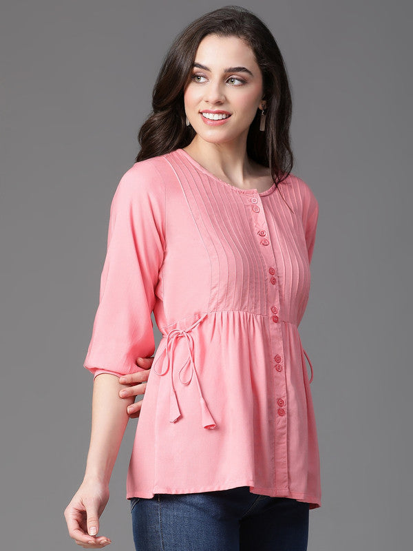 Pink Pintex Top