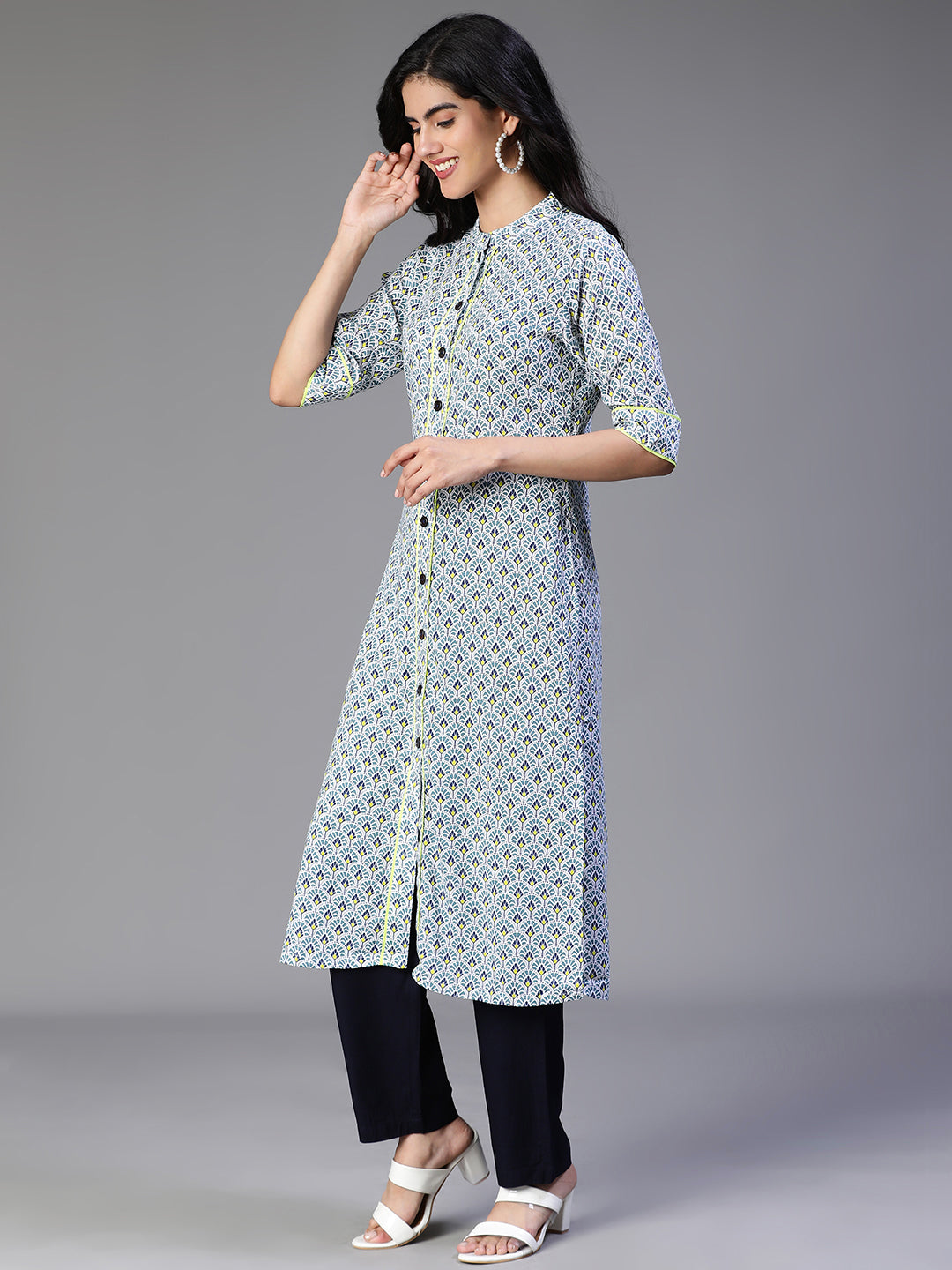 Blue Rayon Kurta