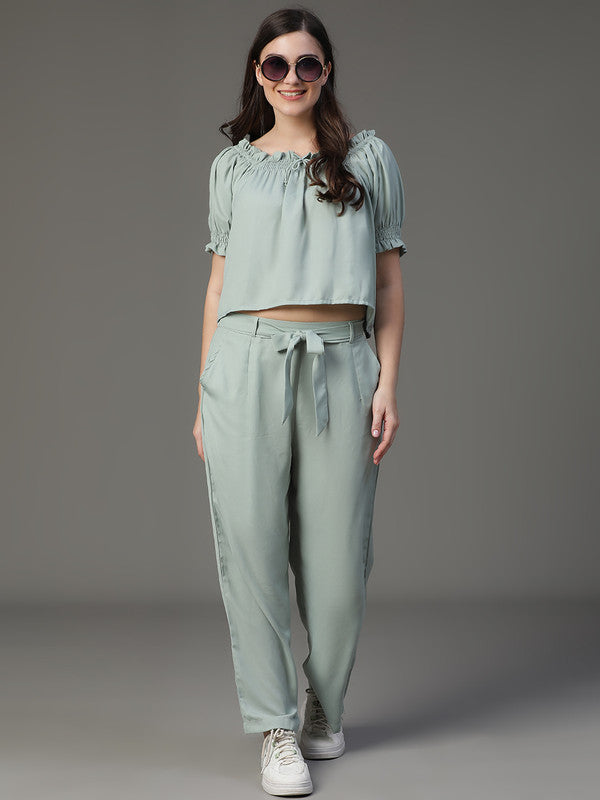 Green Summer cool Coord Set