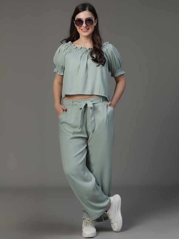 Green Summer cool Coord Set